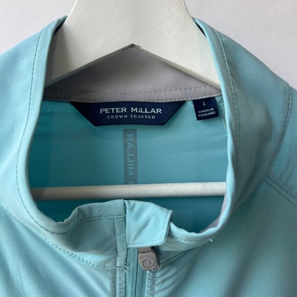 Peter Millar Men ‘s golf flex adapt wind shell jacket , Light blue, Size L F42 - Picture 6 of 11